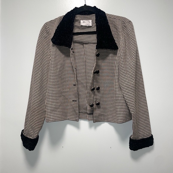 Vintage Jeffrey and Dara Houndstooth Jacket - Picture 1 of 11